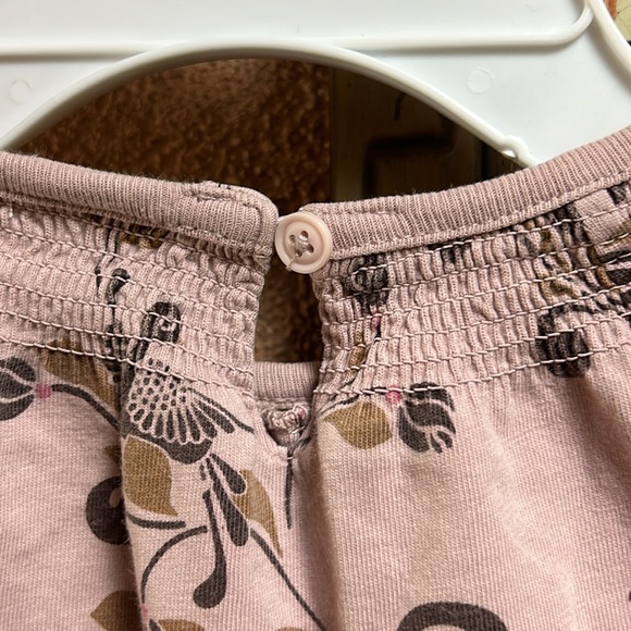 Tea Kids Baby Onesie 100% Organic Cotton Mauve and Terracotta Motif S (6-12 mo) - Picture 5 of 7